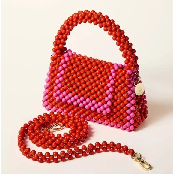 Colorblock Beaded Crossbody Bag -‎ kate spade new york Red/Pink - Picture 1 of 5